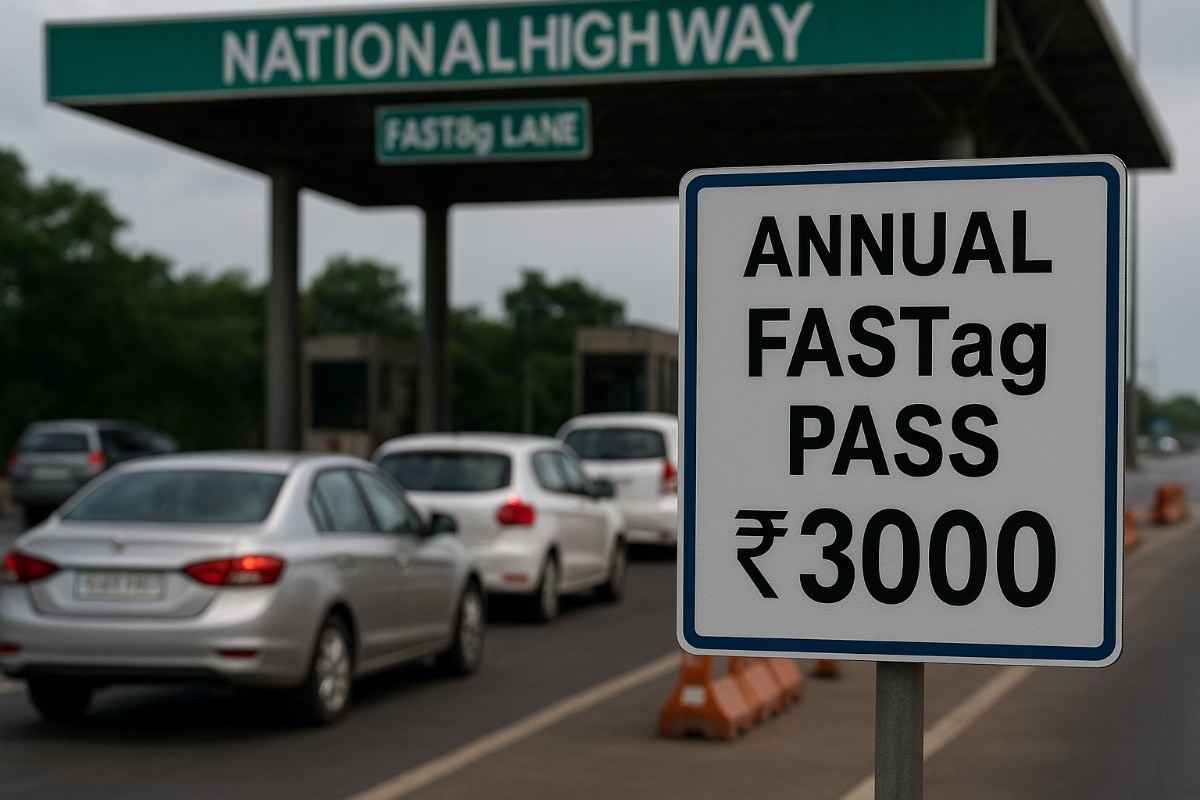 FASTag वार्षिक पास: 15 अगस्त से ₹3000 में निजी वाहनों के लिए बंपर सुविधा