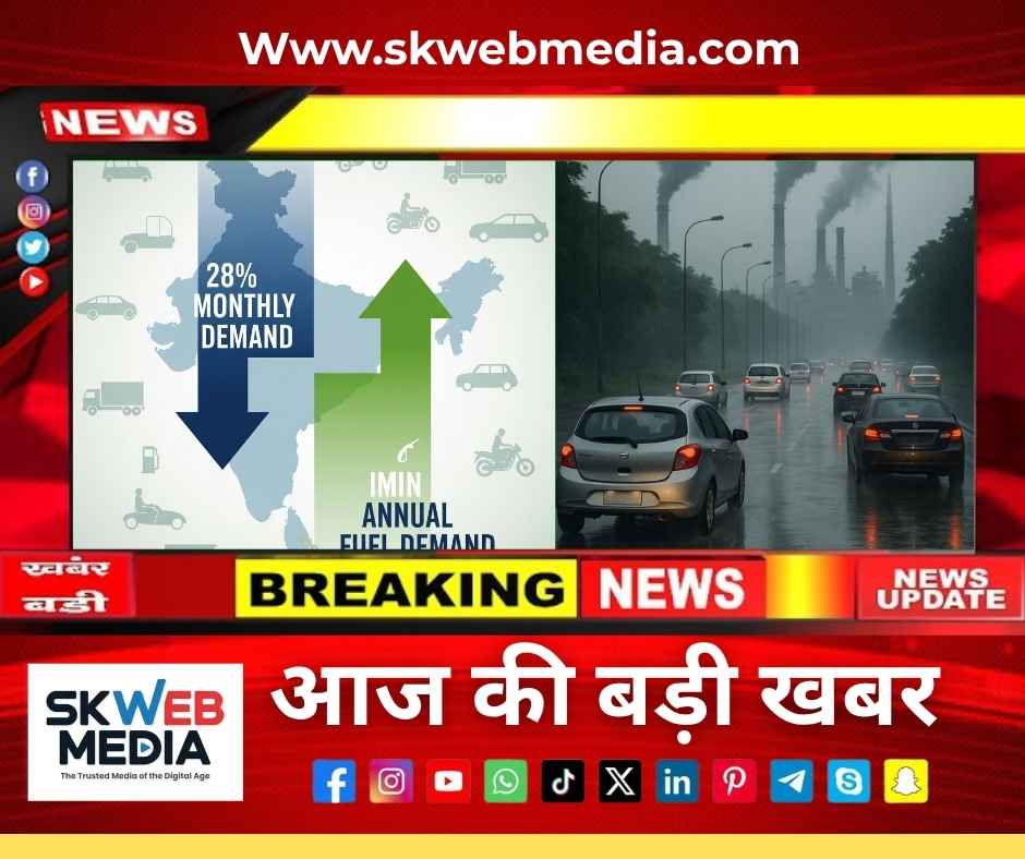 जून 2025 में ईंधन की मांग 4.7% घटी, फिर भी वार्षिक उछाल